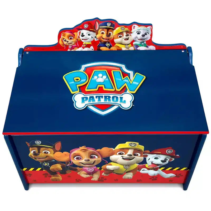 Cofanetto portagiochi deluxe per bambini con grafica di personaggi – Età 3-9, in legno