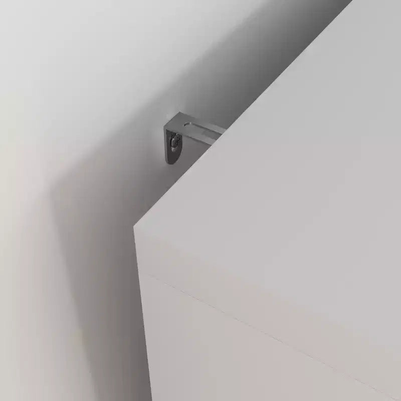 Libreria Alta con Ante in Vetro Temperato – Mobiletto Nero in MDF a 4 Ante, Altezza 160 cm