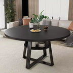 Tavolo da pranzo rotondo per 4-6 persone, Tavolo da cucina in stile rustico da 42 pollici con contenitore, Tavoli da pranzo circolari per cucina, sala da pranzo, soggiorno, sala riunioni, appartamento