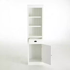 Madia/Dispensa Moderna Indipendente con Vetrina – 1 Cassetto, 3 Ripiani, 190 cm H