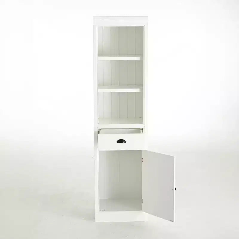 Madia/Dispensa Moderna Indipendente con Vetrina – 1 Cassetto, 3 Ripiani, 190 cm H