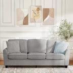 Divano a 3 posti moderno "Cloud" da 210 cm – Seduta profonda in ciniglia, rivestimento lavabile, beige