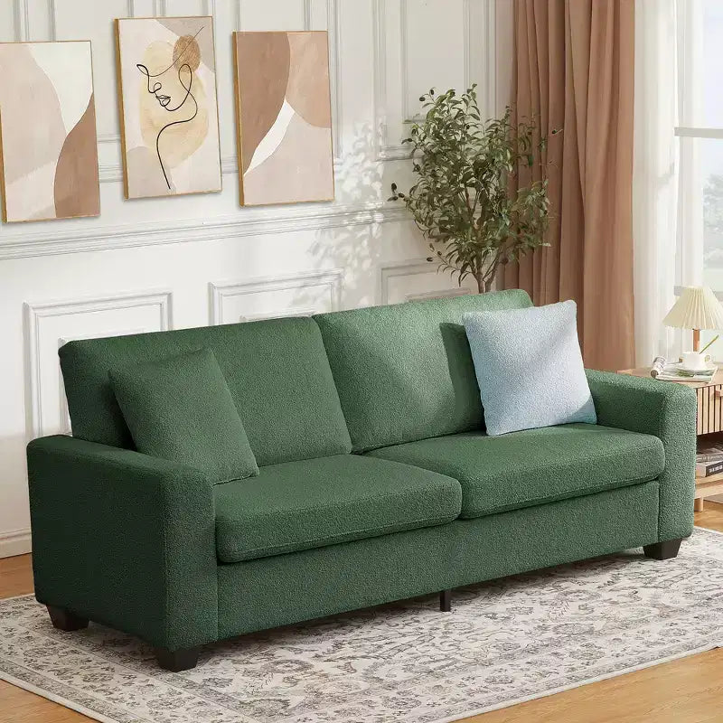 Divano moderno Cloud da 83" – Seduta profonda, Braccioli ampi, Rivestimento lavabile, Grigio