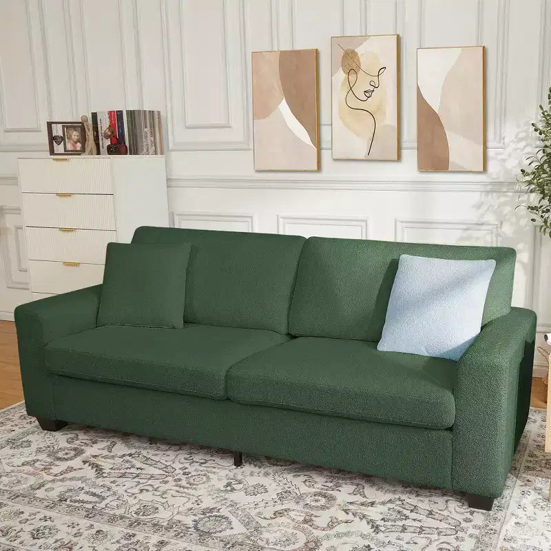 Divano moderno Cloud da 83" – Seduta profonda, Braccioli ampi, Rivestimento lavabile, Grigio