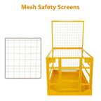 Gabbia di Sicurezza per Carrello Elevatore 43x45" – Cestello Uomo Resistente, Capacità 1300 LIBBRE, 2 Persone