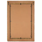 Specchio Rettangolare da Parete – Cornice in MDF Naturale e Nera, 60x90 cm