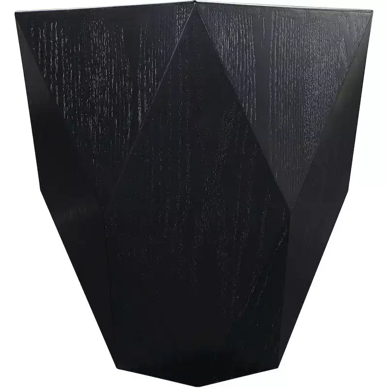 Tavolino Nero a Forma di Diamante – Impiallacciatura in Rovere e MDF, Design Contemporaneo