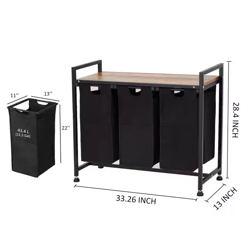 Cesto Portabiancheria Grande Capacità con Ripiano Regolabile, 2/3/4 Cesti Estraibili in Oxford, Organizzatore per la Biancheria Diviso per Bagno, Camera da Letto, Dormitorio