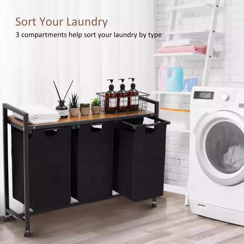 Cesto Portabiancheria Grande Capacità con Ripiano Regolabile, 2/3/4 Cesti Estraibili in Oxford, Organizzatore per la Biancheria Diviso per Bagno, Camera da Letto, Dormitorio