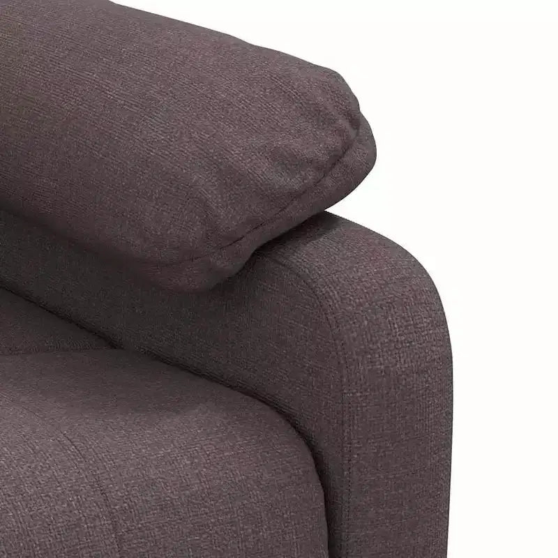 Poltrona Reclinabile Grande per Massaggi – Tessuto Marrone, Schienale e Poggiapiedi Regolabili