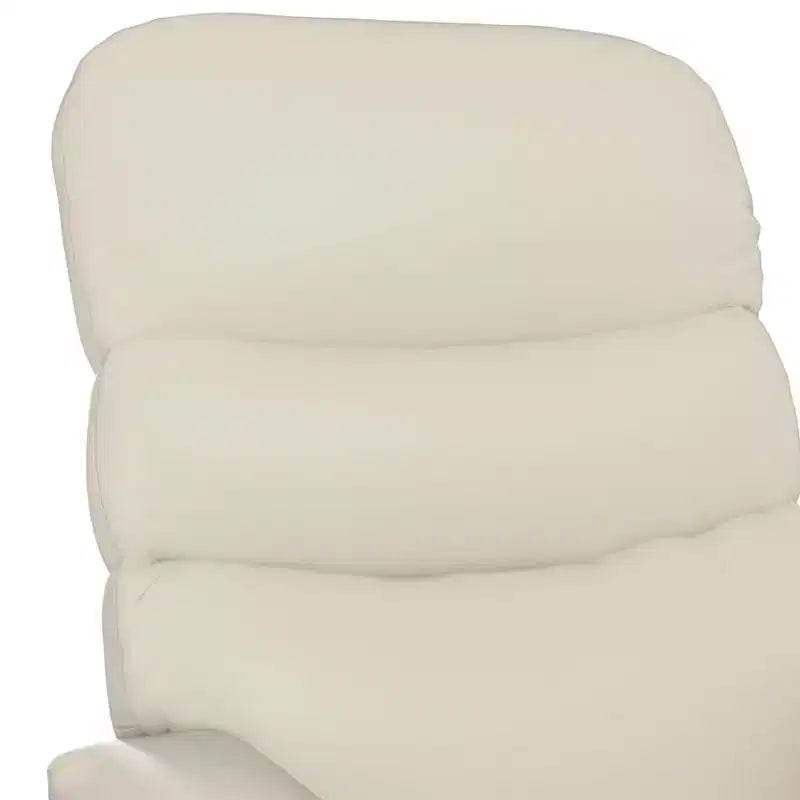 Poltrona reclinabile massaggiante con alzapersona – Similpelle bianco crema