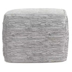 Pouf Contenitore in Pelle Intrecciata Quadrato – 45x45x35 cm, Portata 113 kg, Imbottitura in Polistirolo