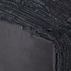 Pouf Contenitore in Pelle Intrecciata Quadrato – 45x45x35 cm, Portata 113 kg, Imbottitura in Polistirolo