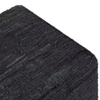 Pouf Contenitore in Pelle Intrecciata Quadrato – 45x45x35 cm, Portata 113 kg, Imbottitura in Polistirolo