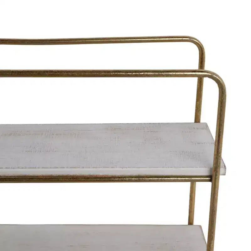Mensole Galleggianti da Parete a 3 Livelli in Metallo e Legno – Esposizione e Contenimento Industriale Rustico